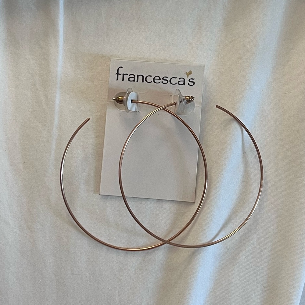 Francesca’s rose gold hoops